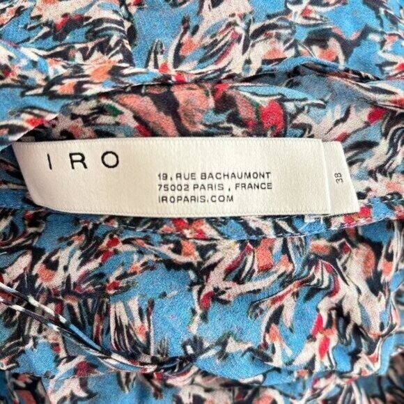 IRO Sunlight Ruffle Trimmed Printed Georgette Midi Dress - Picture 12 of 12